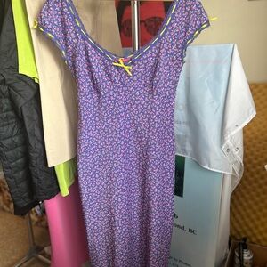 Betsey Johnson Floral Dress w/ Bow Accents